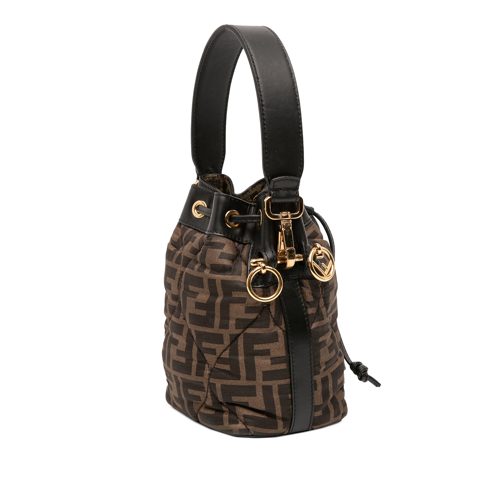 Mini Quilted Silk FF 1974 Mon Tresor Bucket Bag - Image 2