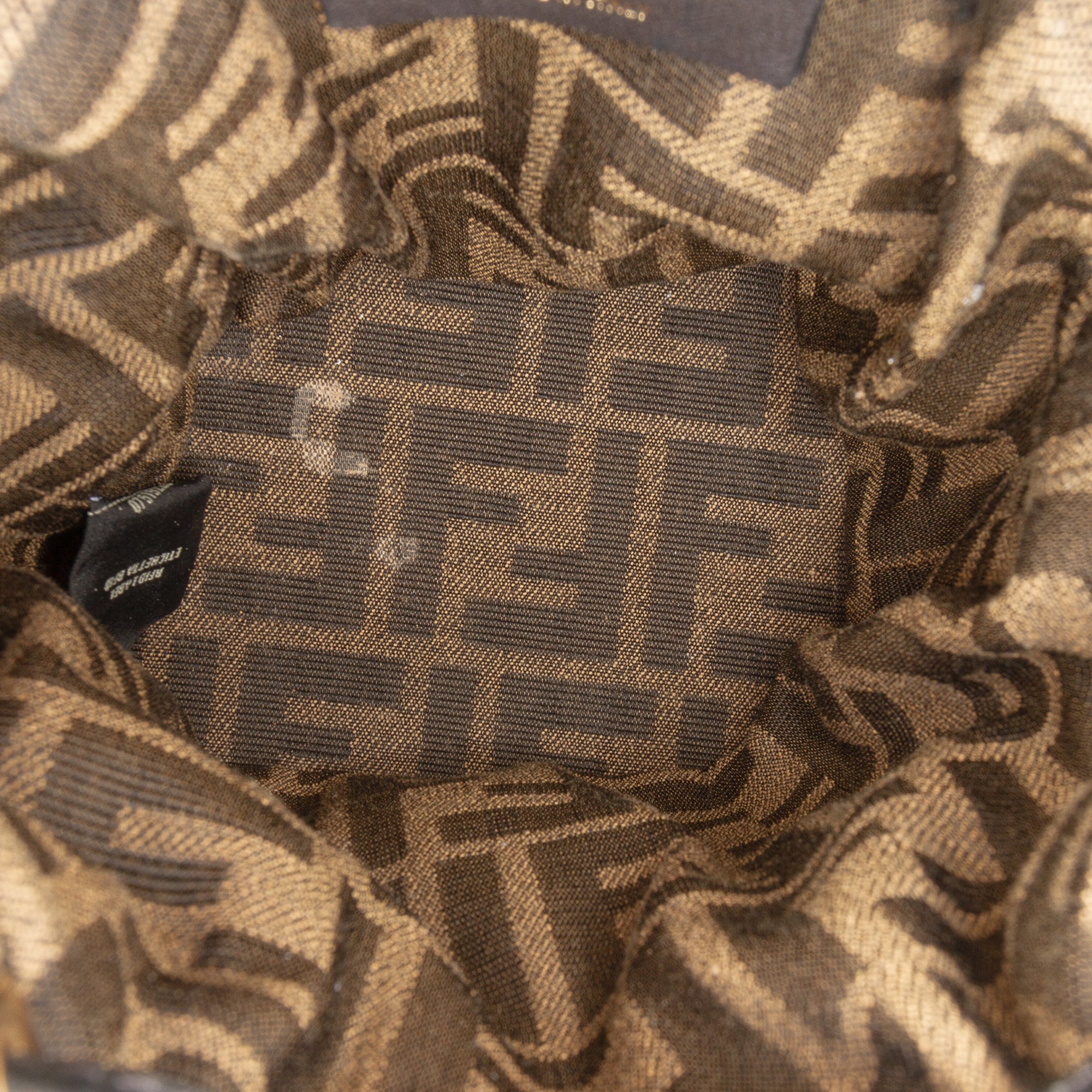 Mini Quilted Silk FF 1974 Mon Tresor Bucket Bag - Image 4