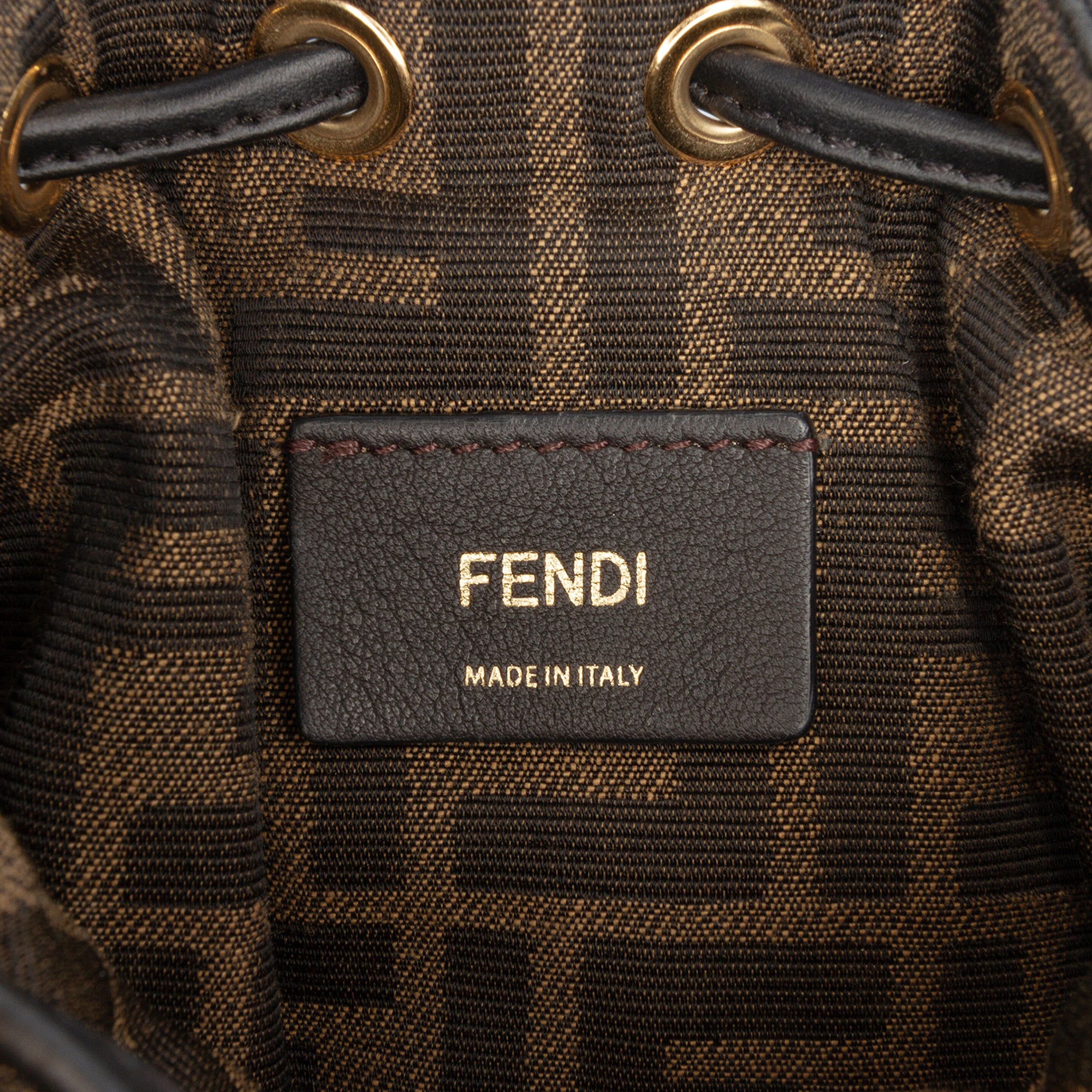Mini Quilted Silk FF 1974 Mon Tresor Bucket Bag - Image 5