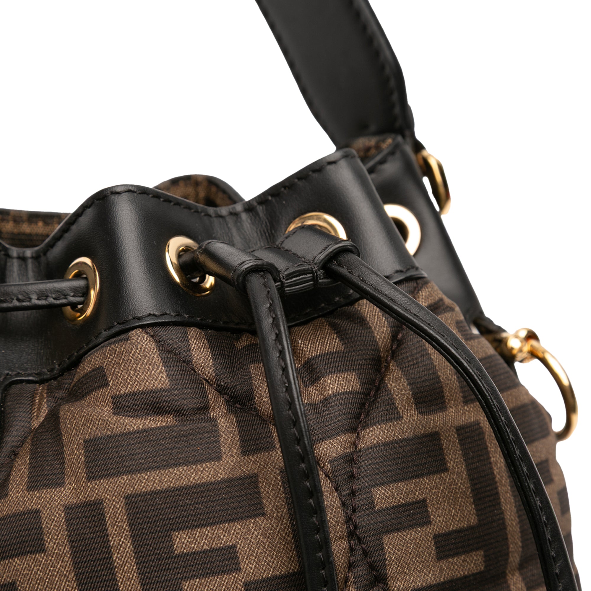 Mini Quilted Silk FF 1974 Mon Tresor Bucket Bag - Image 8
