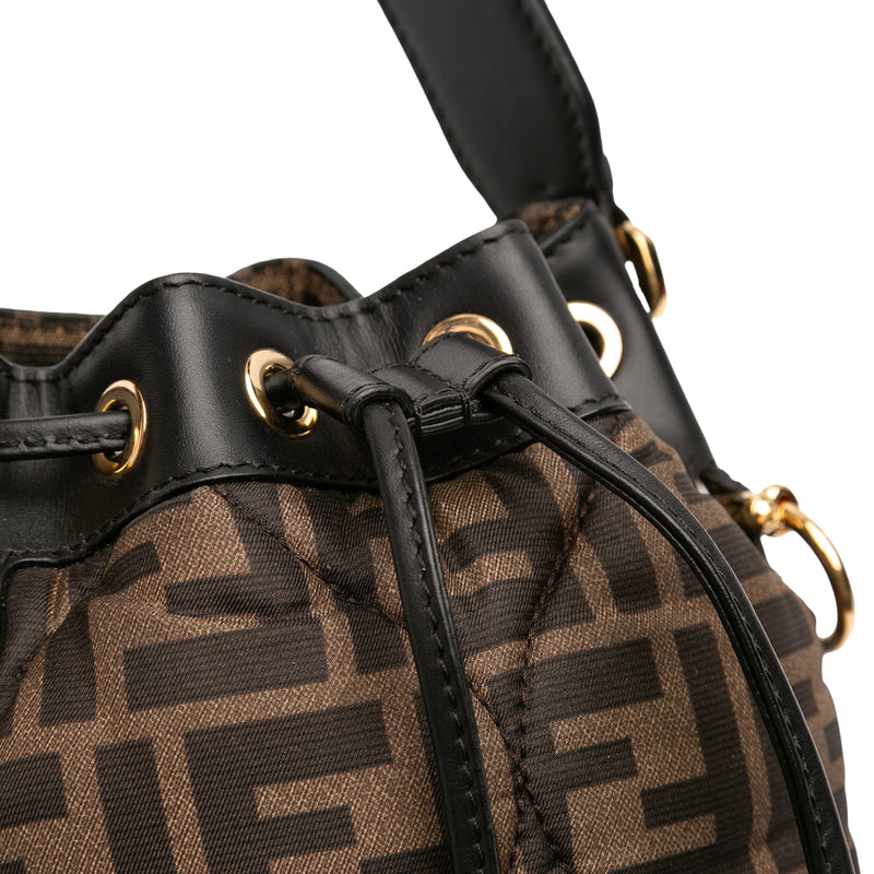 Mini Quilted Silk FF 1974 Mon Tresor Bucket Bag - Image 8