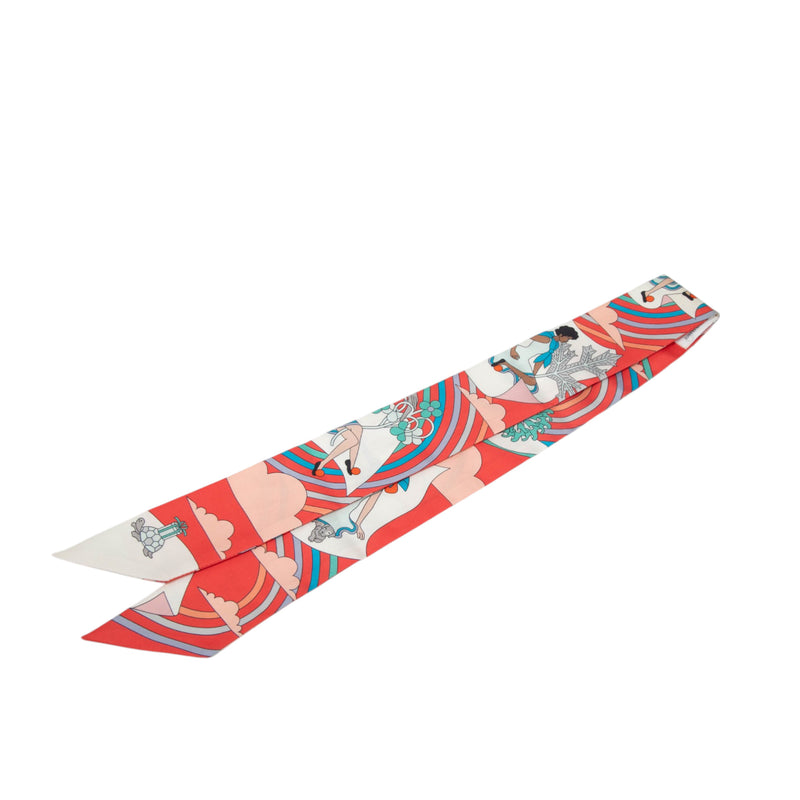 Carres Volants Silk Twilly Scarf - Image 2