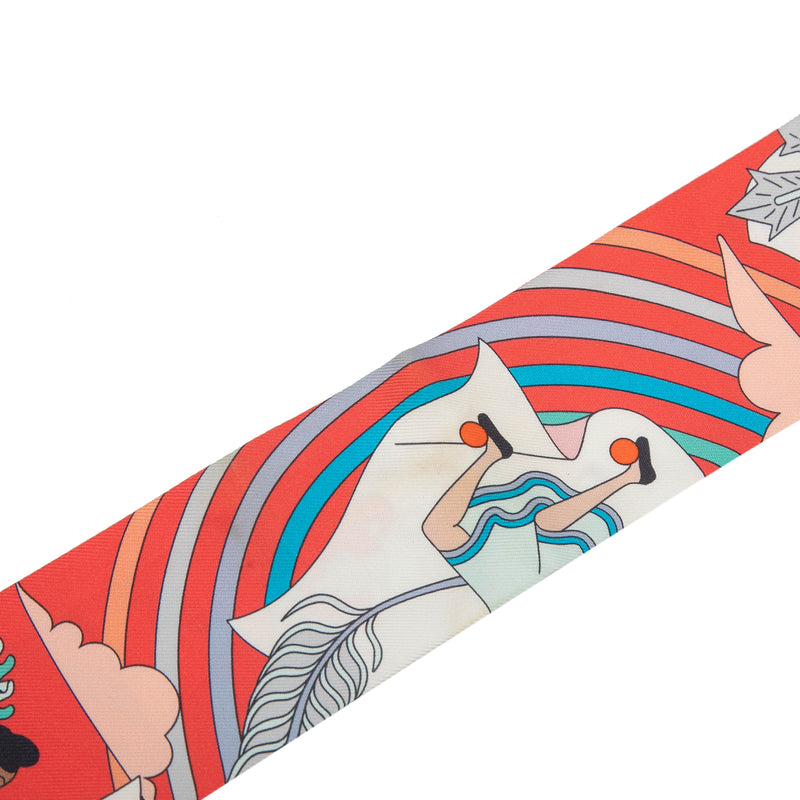 Carres Volants Silk Twilly Scarf - Image 4