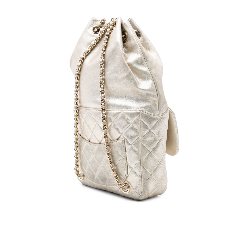 Small Metallic Lambskin In Seoul Backpack - Image 2