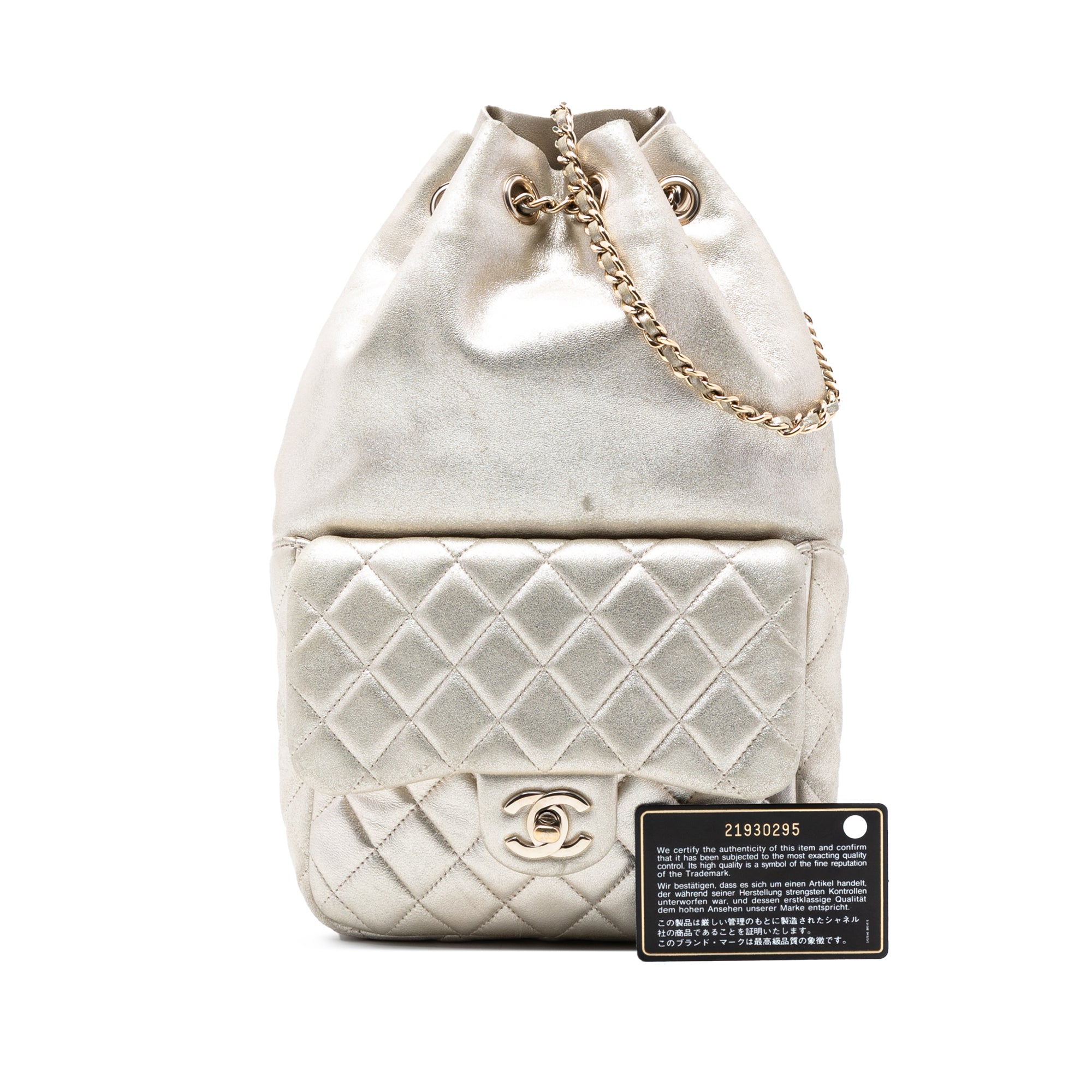 Small Metallic Lambskin In Seoul Backpack - Image 8