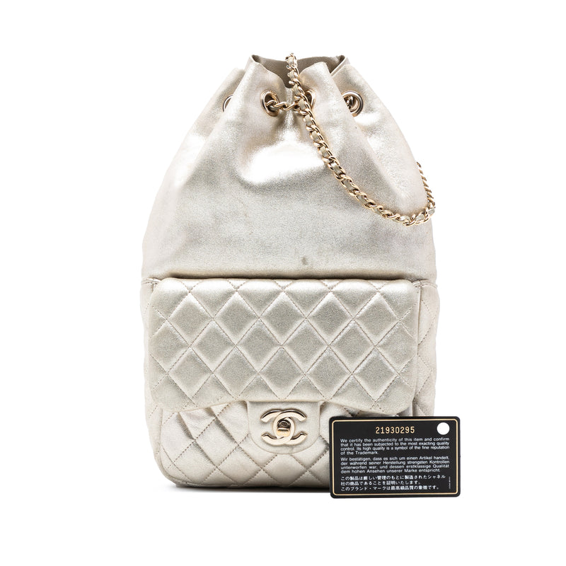 Small Metallic Lambskin In Seoul Backpack - Image 8