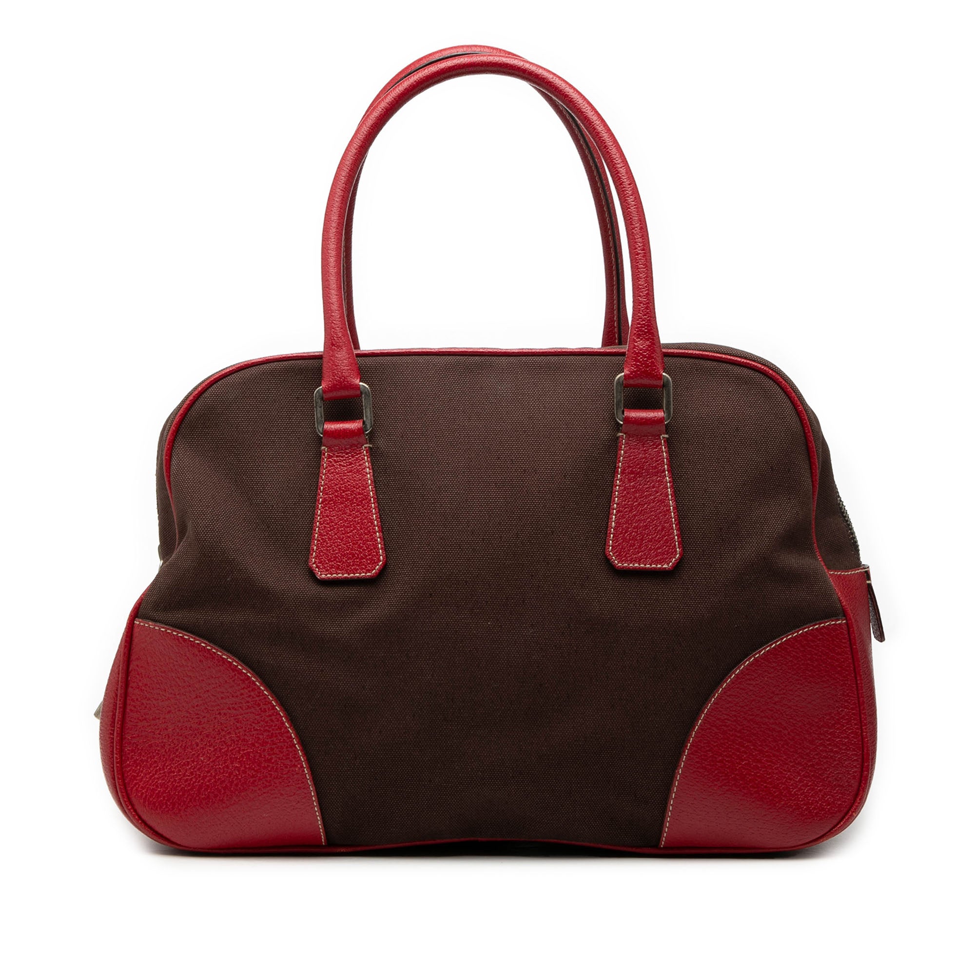 Cinghiale Trimmed Canvas Canapa Bauletto Bag - Image 1