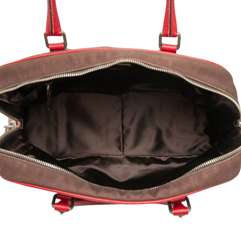 Cinghiale Trimmed Canvas Canapa Bauletto Bag - Image 4