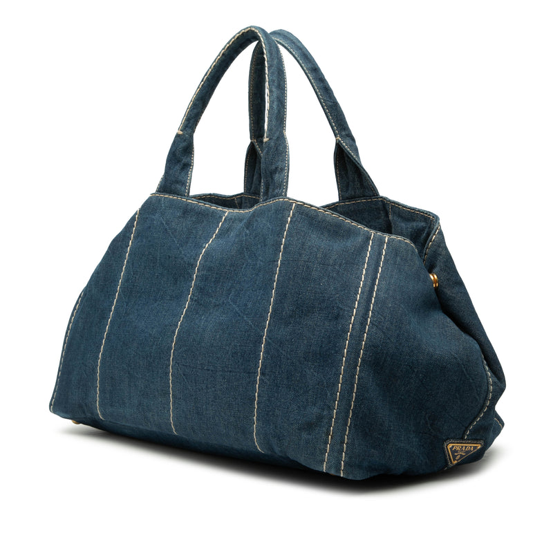 Large Denim Canapa Logo Satchel - Image 2
