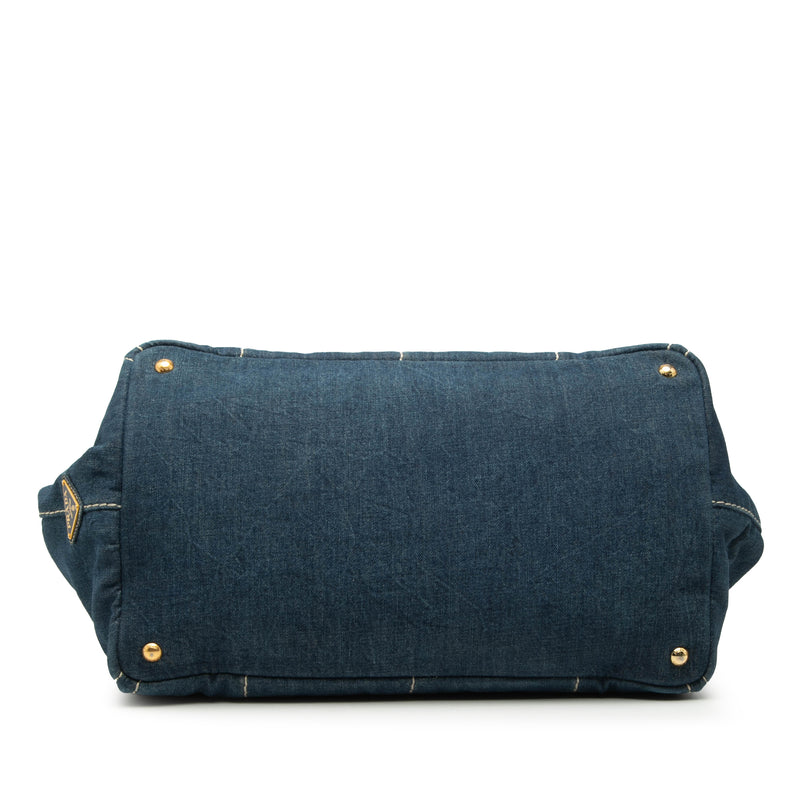 Large Denim Canapa Logo Satchel - Image 3