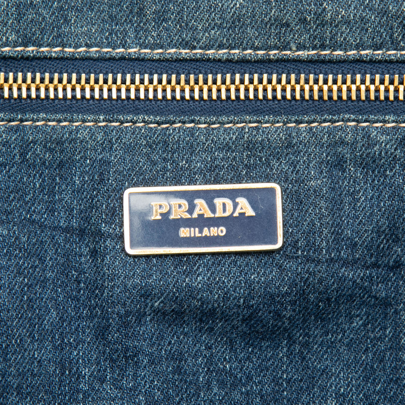Large Denim Canapa Logo Satchel - Image 5