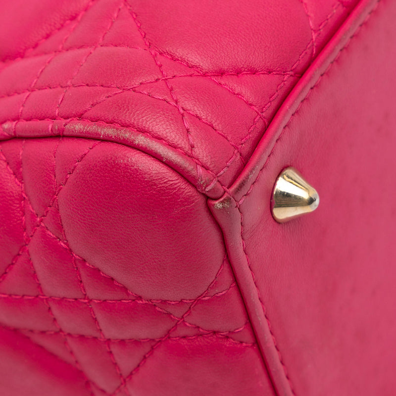 Medium Lambskin Cannage Lady Dior - Image 14