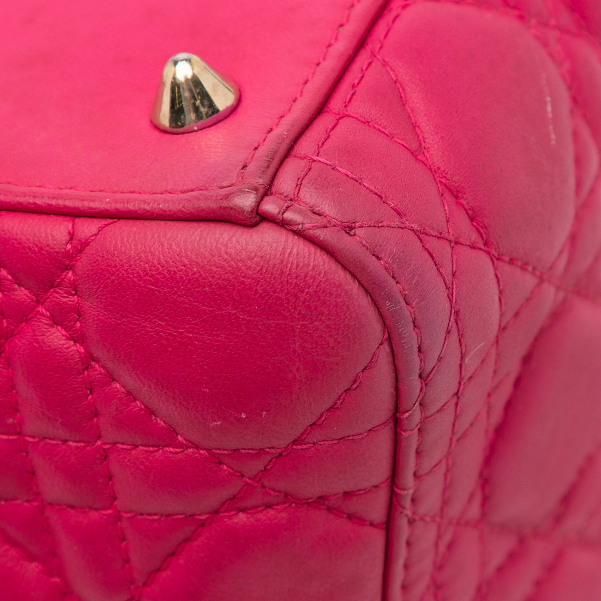 Medium Lambskin Cannage Lady Dior - Image 17