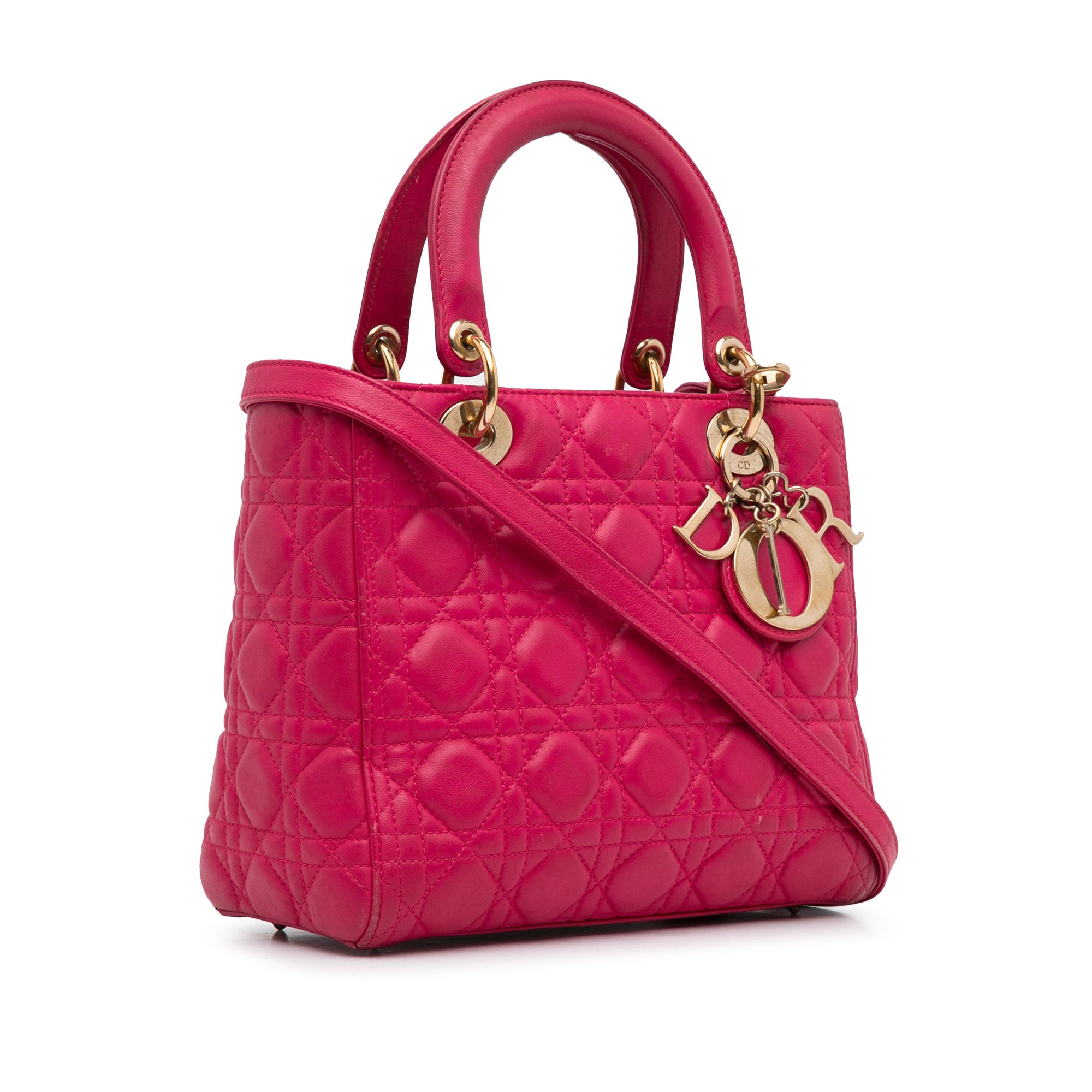 Medium Lambskin Cannage Lady Dior - Image 2