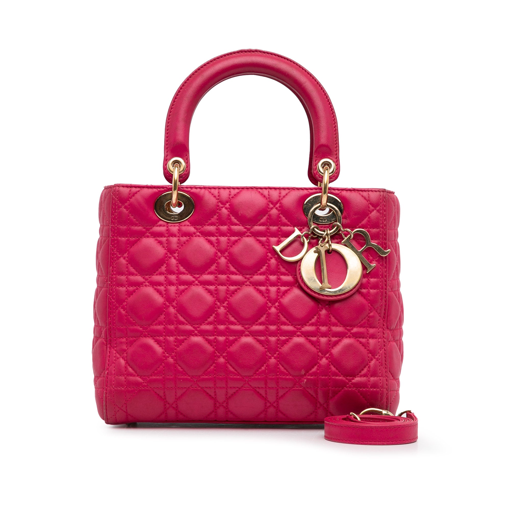 Medium Lambskin Cannage Lady Dior - Image 20