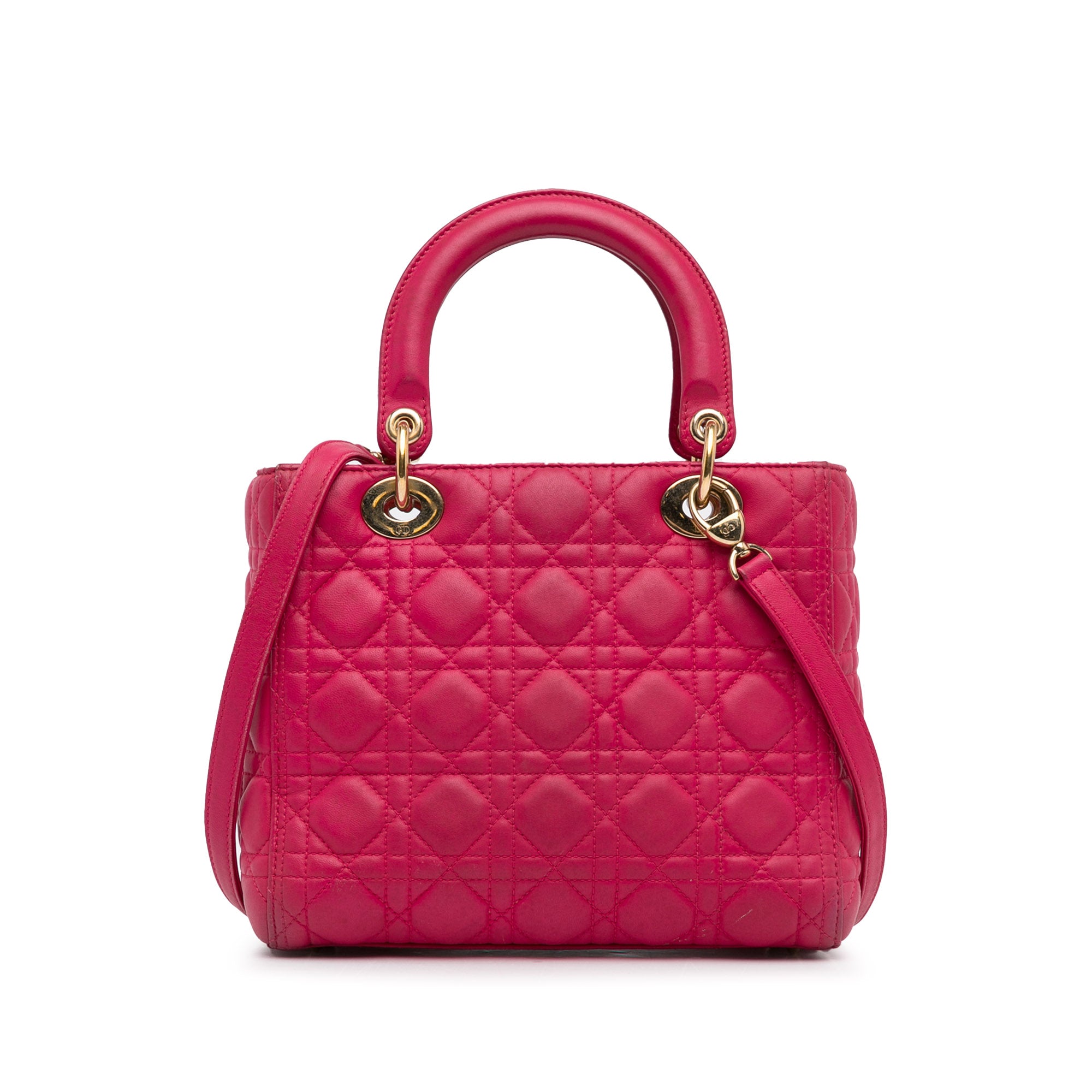 Medium Lambskin Cannage Lady Dior - Image 4