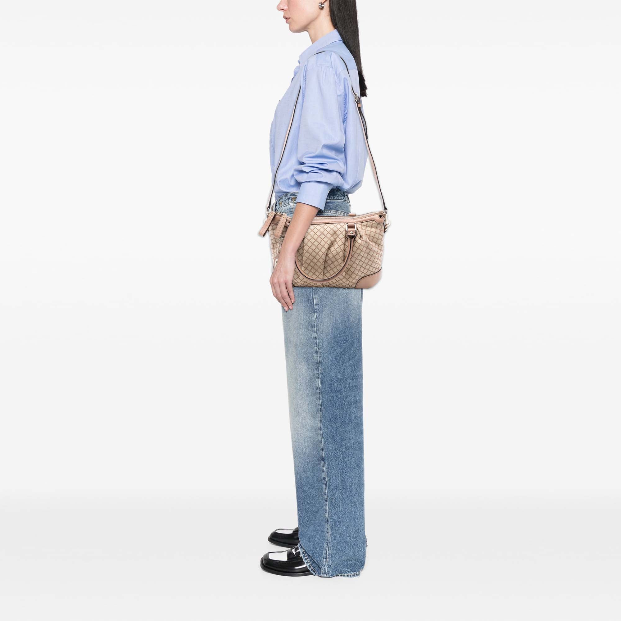 Diamante Canvas Sukey Satchel - Image 9