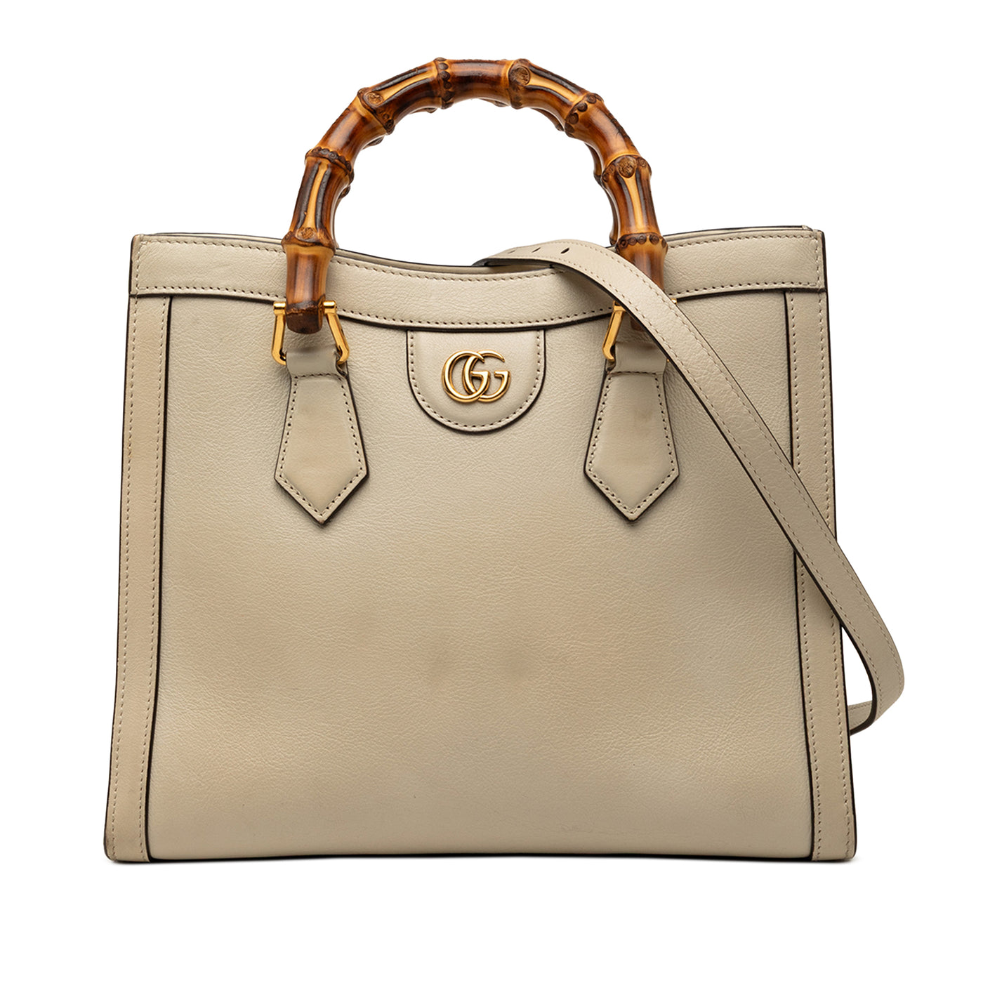 Medium Calfskin Bamboo Diana Satchel - Image 1
