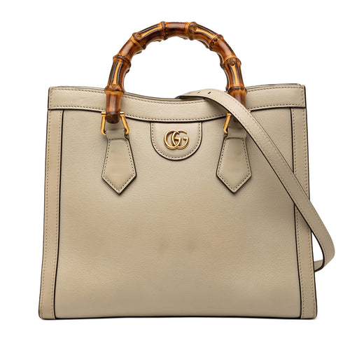 Medium Calfskin Bamboo Diana Satchel - Image 1