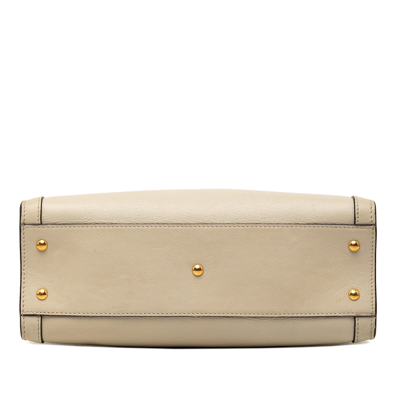 Medium Calfskin Bamboo Diana Satchel - Image 3