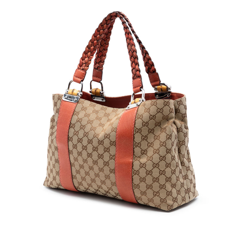 Medium GG Canvas Bamboo Libeccio Tote - Image 2
