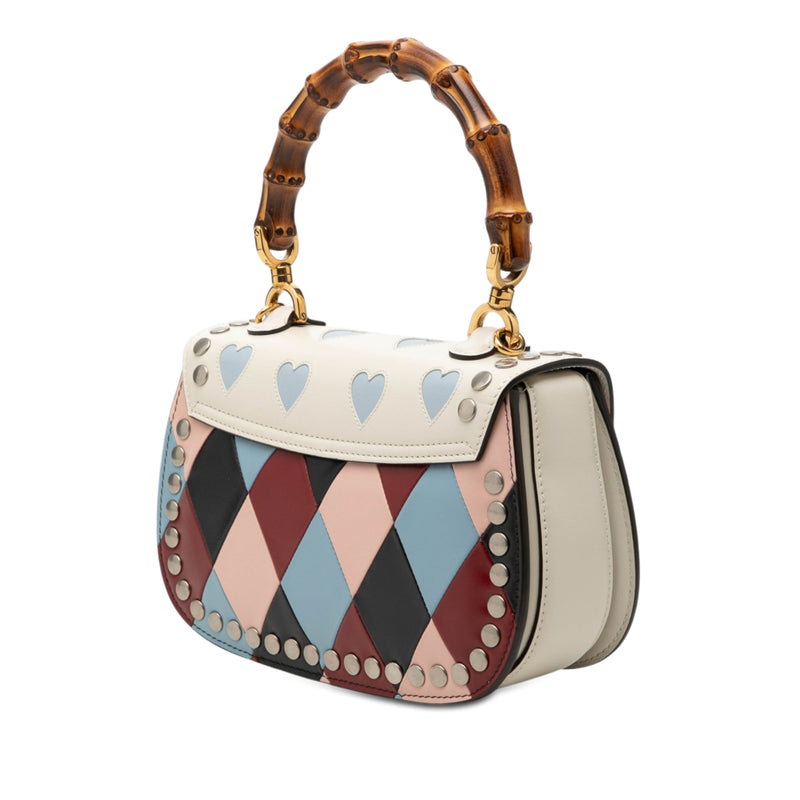 Small Calfskin Lovelight Bamboo Top Handle Bag - Image 2