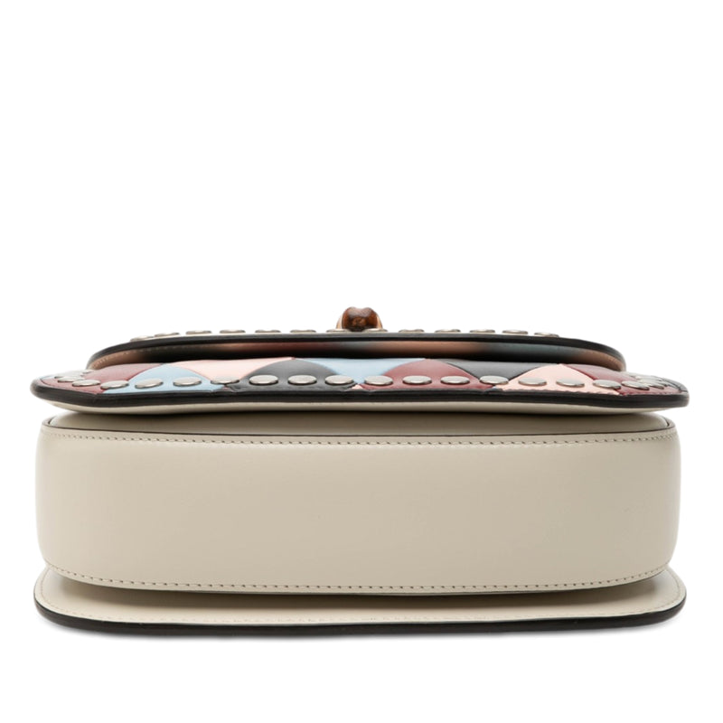 Small Calfskin Lovelight Bamboo Top Handle Bag - Image 3