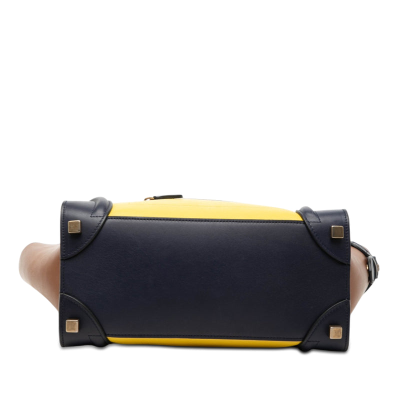 Micro Tricolor Leather Luggage Tote - Image 3