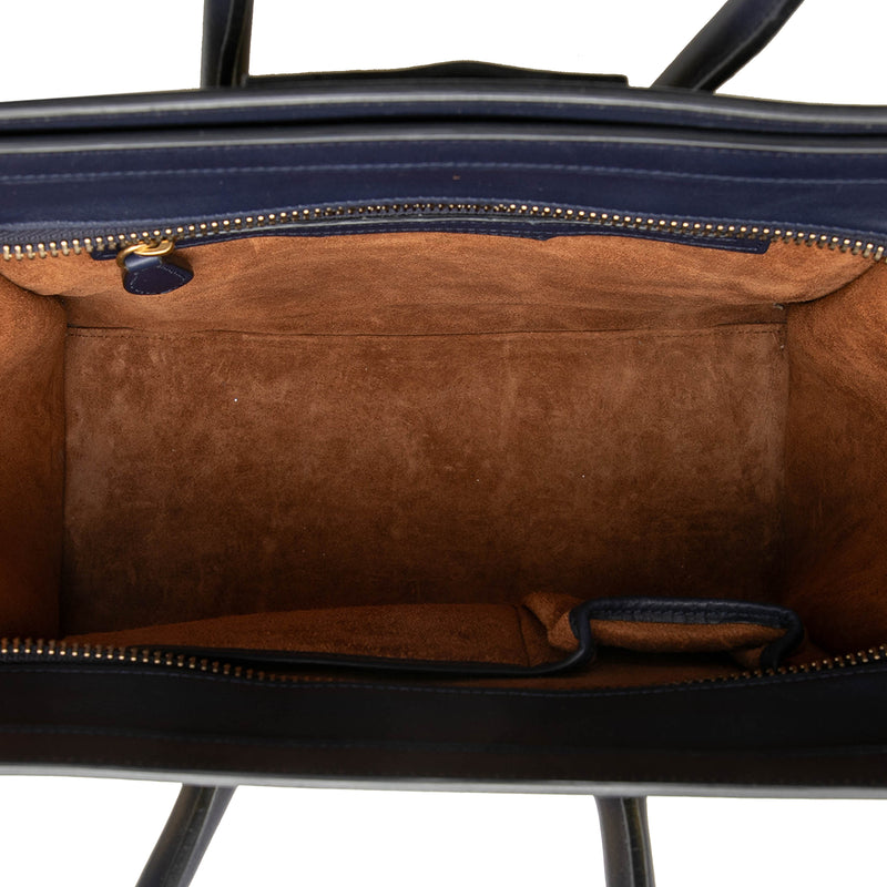 Micro Tricolor Leather Luggage Tote - Image 4