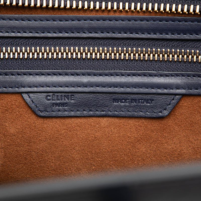 Micro Tricolor Leather Luggage Tote - Image 5