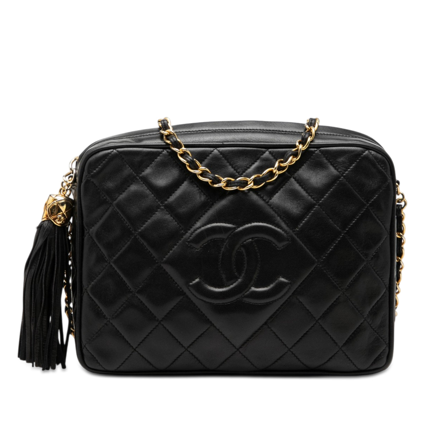 CC Quilted Lambskin Tassel Camera Bag - Image 1