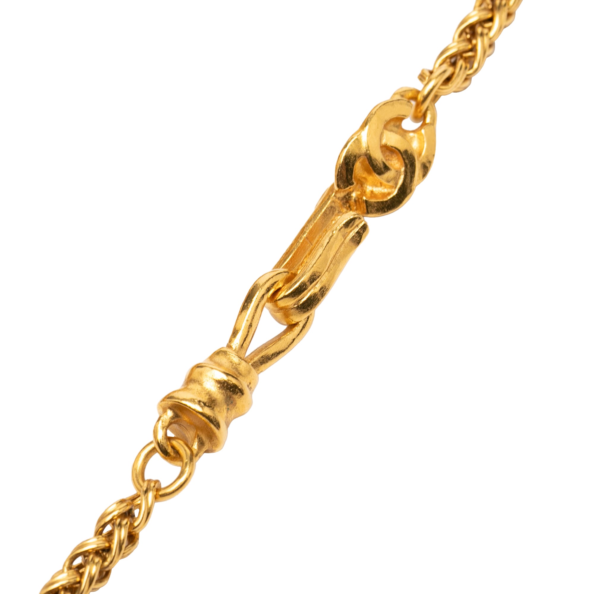 CC Gold Plated Clover Pendant Necklace - Image 5