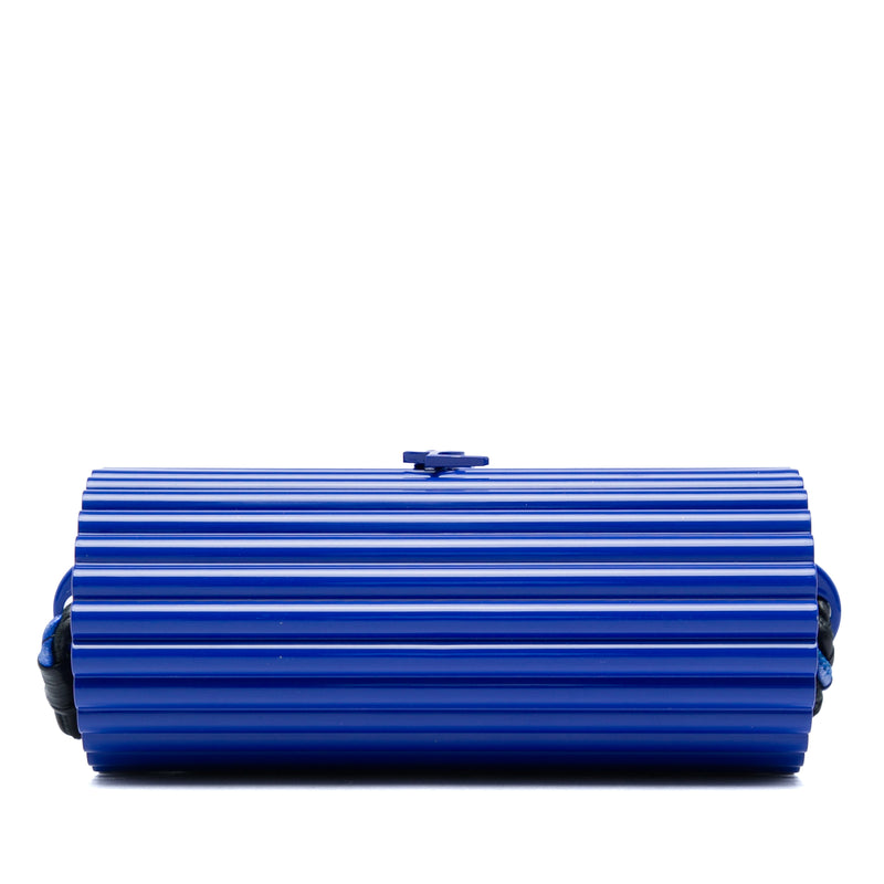 Ribbed Acrylic and Lambskin Fringe Monogram Opium Box Bag - Image 3