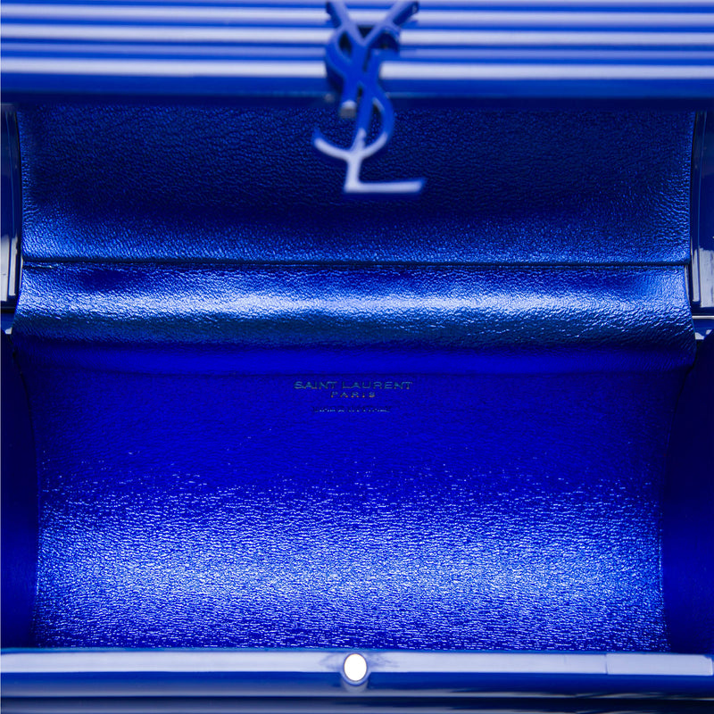 Ribbed Acrylic and Lambskin Fringe Monogram Opium Box Bag - Image 4