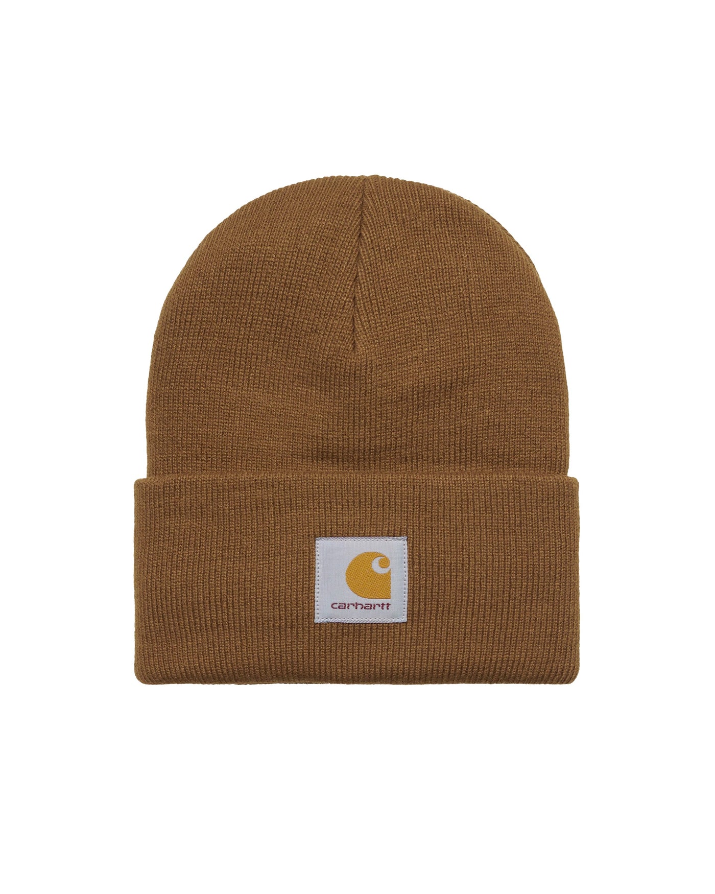 Carhartt Wip I020222 Rib-Knit Acrylic Beanie — Brown Beanies