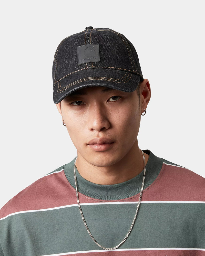 Carhartt Wip I034471 Baseball Cap — Black Cotton Denim Caps