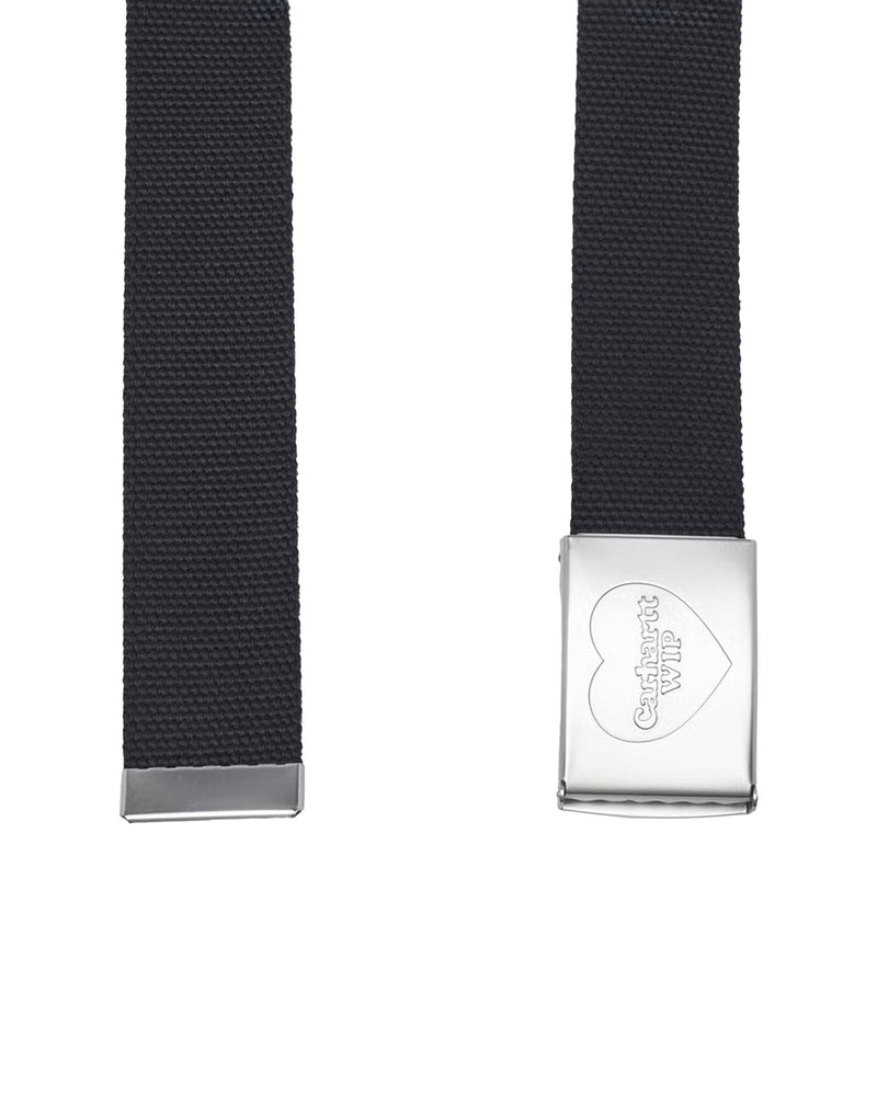 Carhartt Wip Heart Clip Metal Buckle Belt — Black Polyester