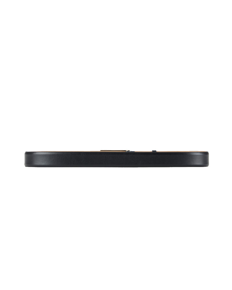 Elisabetta Franchi Logo-Embossed Leather Belt — Black