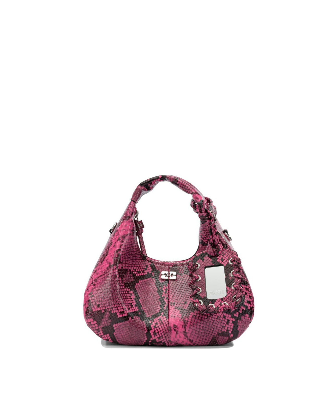Ganni Rosa Hobo Bag — Pink Recycled Polyester