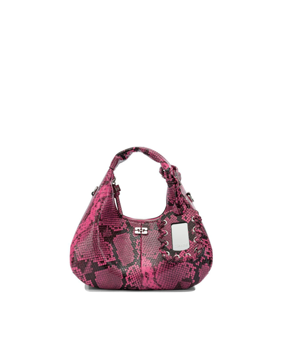 Ganni Rosa Hobo Bag — Pink Recycled Polyester