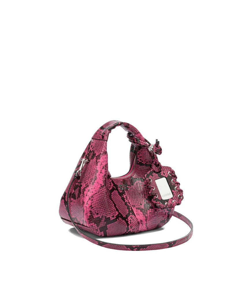 Ganni Rosa Hobo Bag — Pink Recycled Polyester
