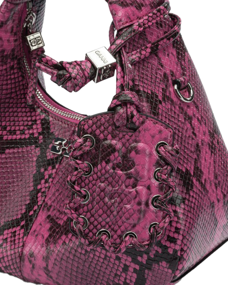 Ganni Rosa Hobo Bag — Pink Recycled Polyester