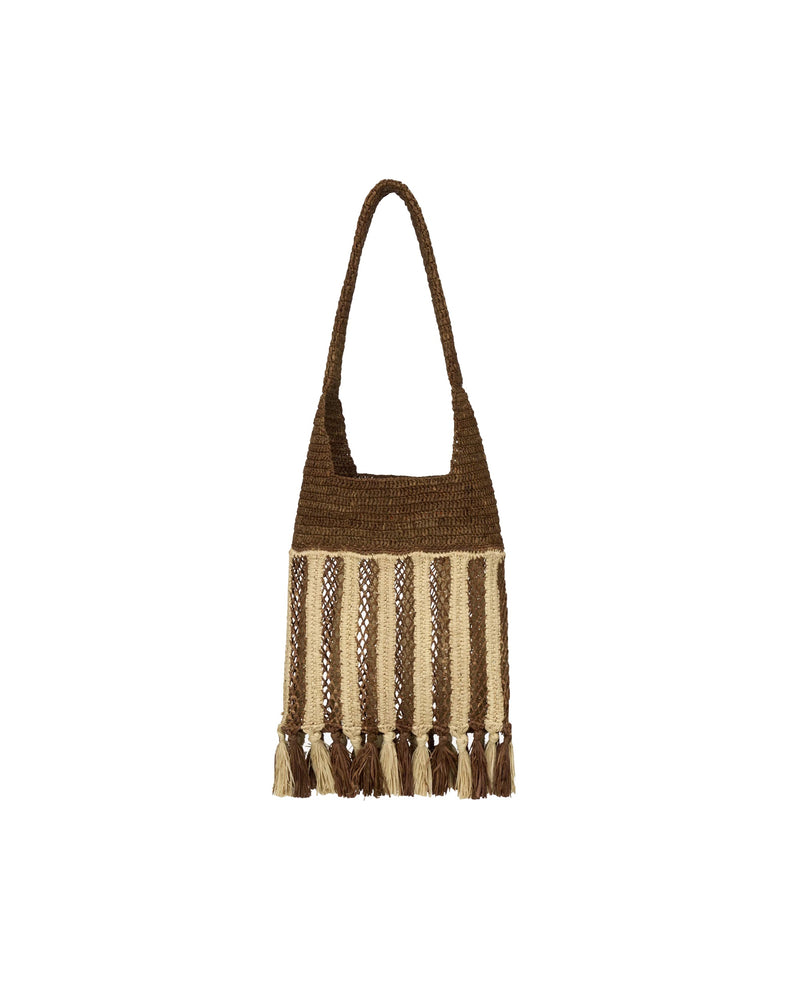 Isabel Marant Praia Shoulder Bag — Brown Raffia