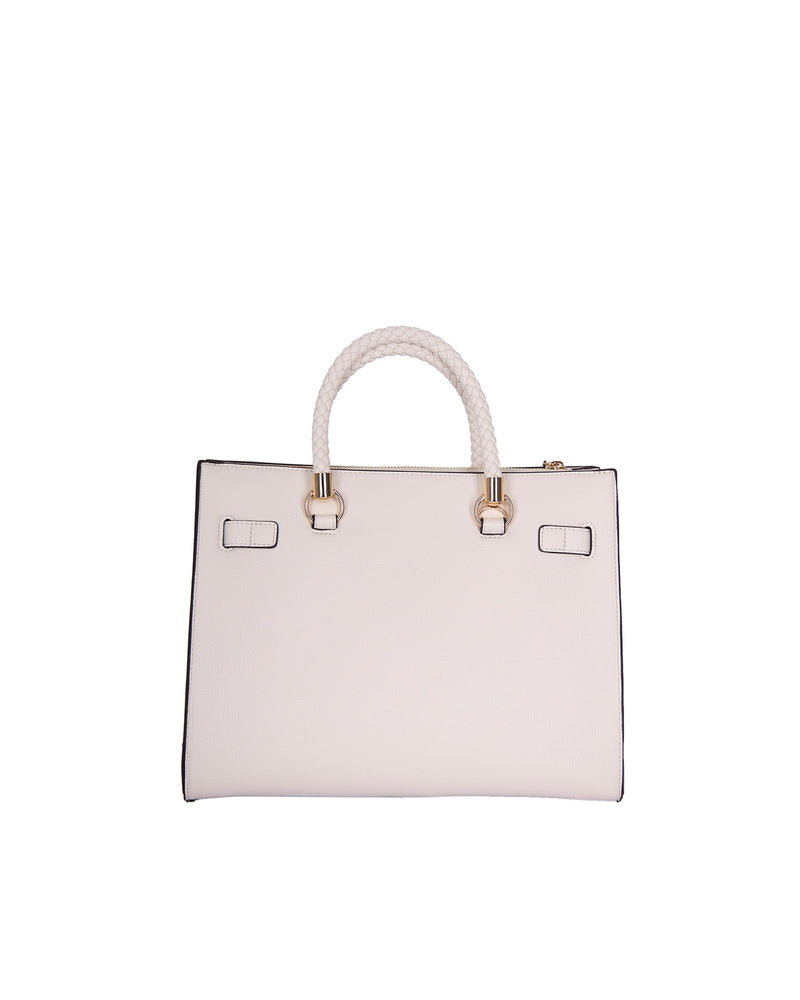 Liu Jo Manh Top Handle Bag — Cream Polyurethane