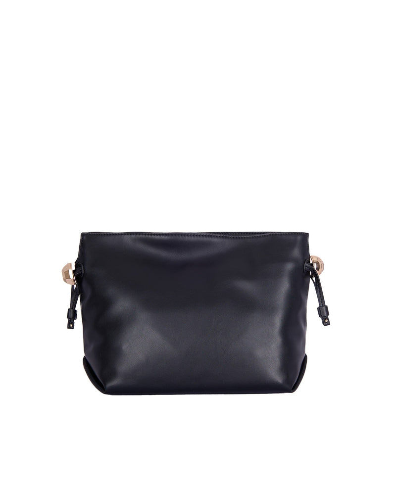 Liu Jo Braided Chain Strap Shoulder Bag — Black Polyurethane