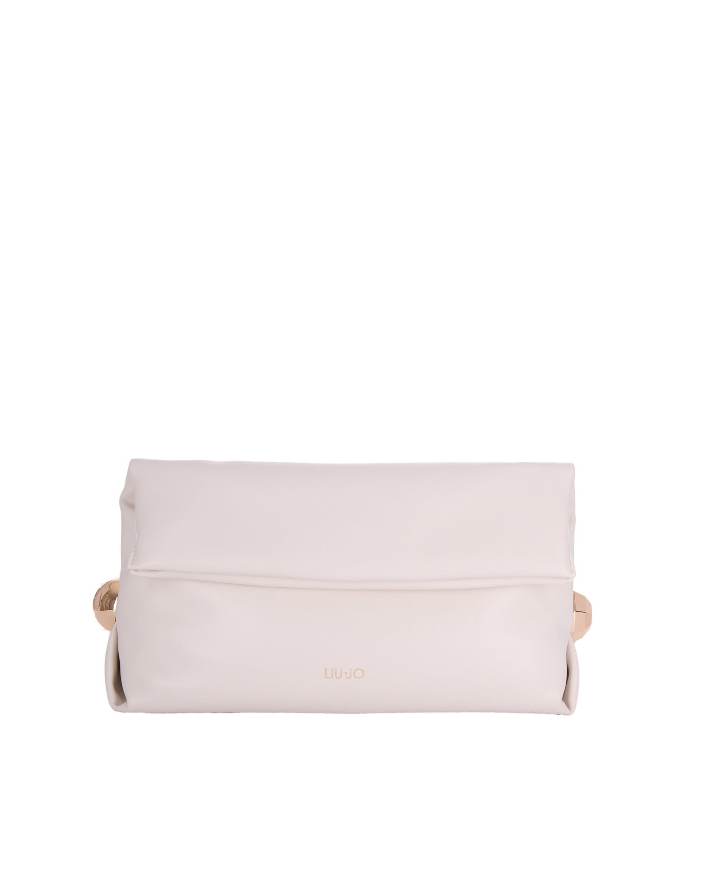 Liu Jo Foldable Eco-Leather Clutch — Cream Polyurethane