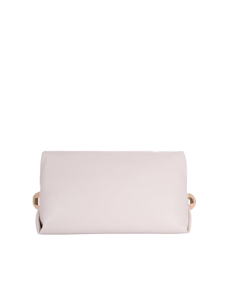 Liu Jo Foldable Eco-Leather Clutch — Cream Polyurethane