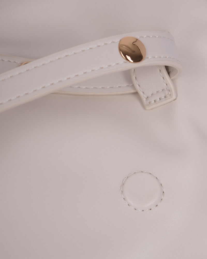Liu Jo Foldable Eco-Leather Clutch — Cream Polyurethane