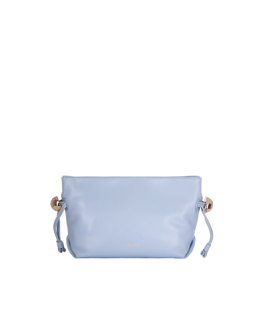 Liu Jo Eco-Leather With Chain Strap Shoulder Bag — Blue Polyurethane