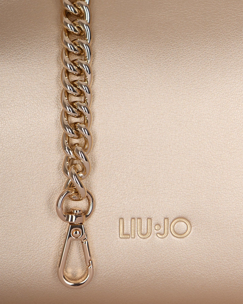 Liu Jo Braided Chain Strap Shoulder Bag — Gold Polyurethane